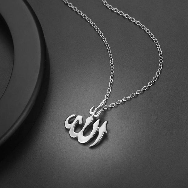 Collier Allah pendentif argent