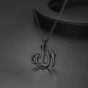 Collier allah pendentif noir