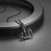 Collier allah pendentif noir