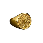 Bague chevalière arbre de vie dorée Bijoux Musulmans bagues Bijoux Musulmans