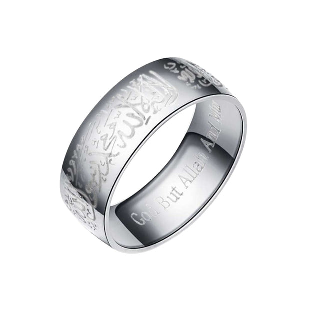 Bague de prière musulman argentée Bijoux Musulmans bagues Bijoux Musulmans