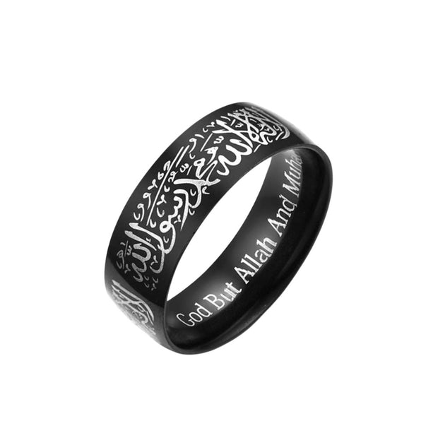 Bague de prière musulman noire Bijoux Musulmans bagues Bijoux Musulmans