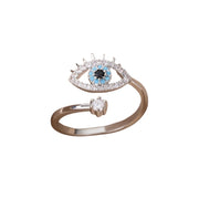 Bague evil eyes argentée Bijoux Musulmans bagues Bijoux Musulmans