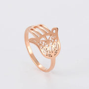 Bague main de Fatma rose dorée Bijoux Musulmans bagues Bijoux Musulmans