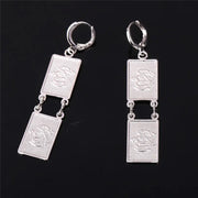 Boucles d'oreilles Allah carrée argentée Bijoux Musulmans boucles d'oreilles Bijoux Musulmans