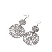 Boucles d'oreilles à disque creux noir Bijoux Musulmans boucles d'oreilles Bijoux Musulmans