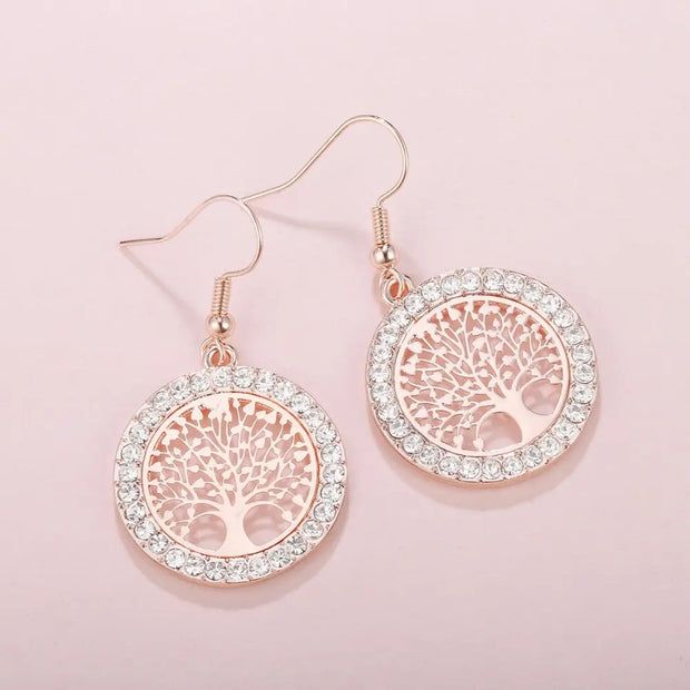 Boucles d'oreilles arbre de vie dorée Bijoux Musulmans boucles d'oreilles Bijoux Musulmans