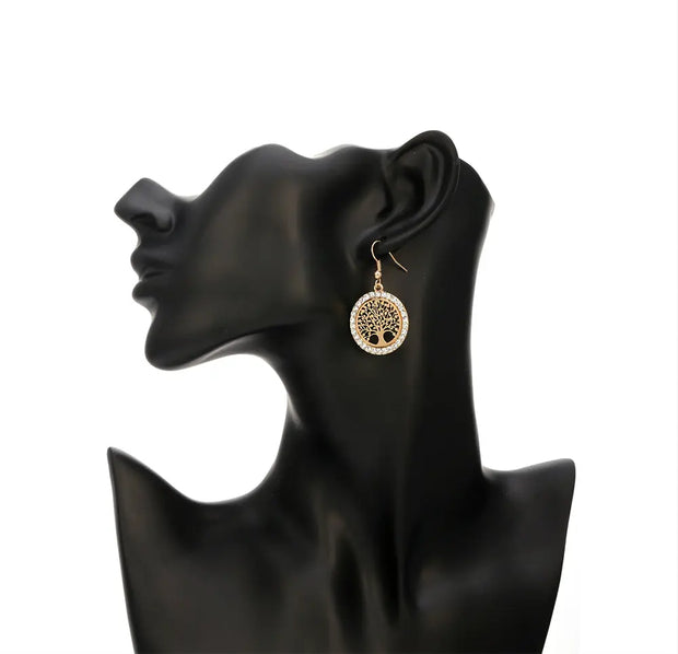 Boucles d'oreilles arbre de vie dorée Bijoux Musulmans boucles d'oreilles Bijoux Musulmans