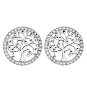 Boucles d'oreilles clou arbre de vie argentée Bijoux Musulmans boucles d'oreilles Bijoux Musulmans