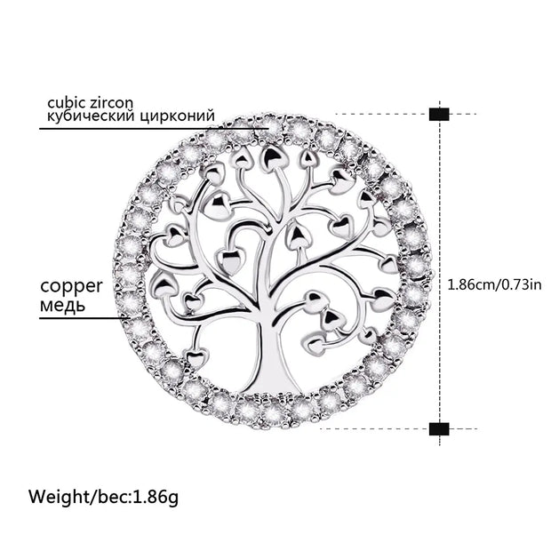 Boucles d'oreilles clou arbre de vie argentée Bijoux Musulmans boucles d'oreilles Bijoux Musulmans