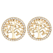 Boucles d'oreilles clou arbre de vie dorée Bijoux Musulmans boucles d'oreilles Bijoux Musulmans