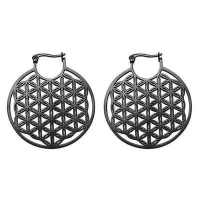 Boucles d'oreilles fleur de vie bronzée Bijoux Musulmans boucles d'oreilles Bijoux Musulmans