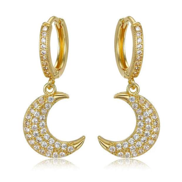 Boucles d'oreilles lune dorée Bijoux Musulmans boucles d'oreilles Bijoux Musulmans