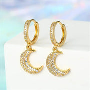 Boucles d'oreilles lune dorée Bijoux Musulmans boucles d'oreilles Bijoux Musulmans