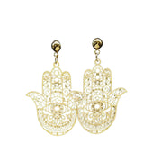 Boucles d'oreilles main de Fatma dorée Bijoux Musulmans boucles d'oreilles Bijoux Musulmans