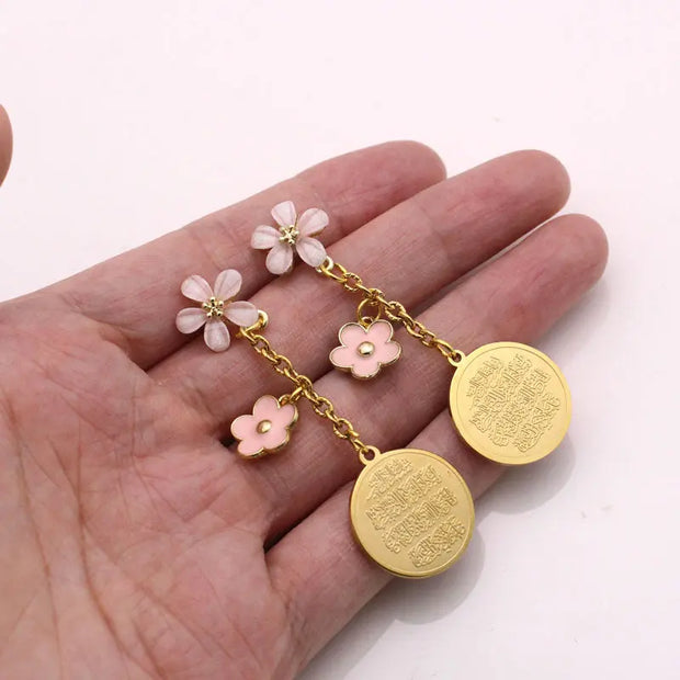 boucle d'oreilles musulman avec fleur Bijoux Musulmans boucles d'oreilles Bijoux Musulmans