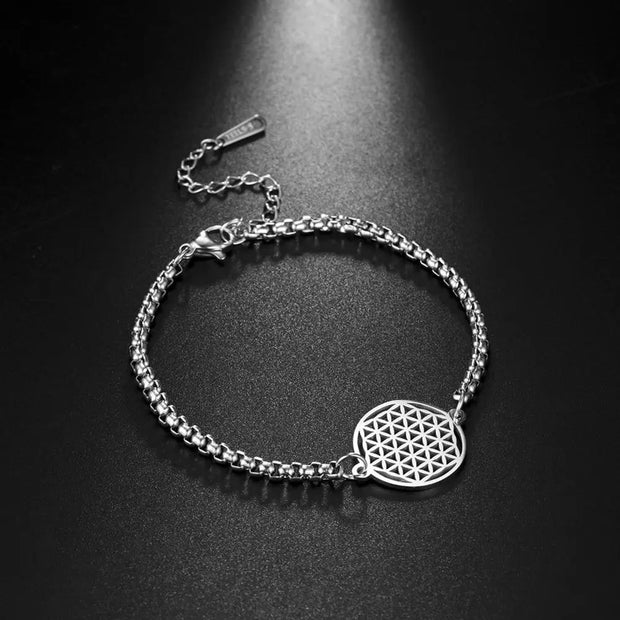 Bracelet fleur de vie argenté Bijoux Musulmans bracelets Bijoux Musulmans