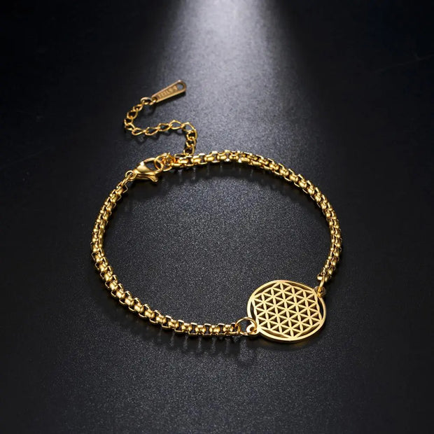 Bracelet fleur de vie doré Bijoux Musulmans bracelets Bijoux Musulmans