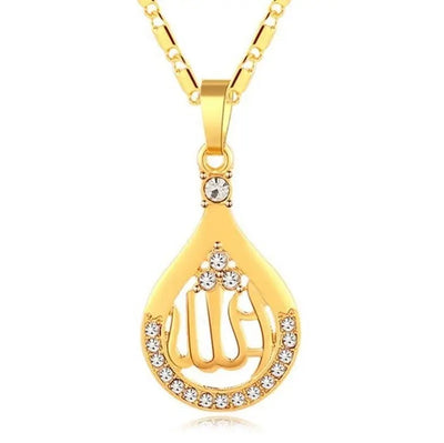 Collier Allah doré Bijoux Musulmans colliers Bijoux Musulmans