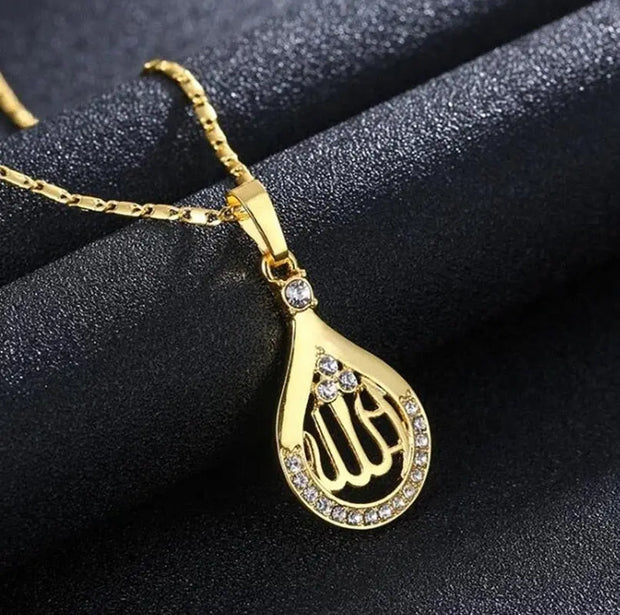 Collier Allah doré Bijoux Musulmans colliers Bijoux Musulmans
