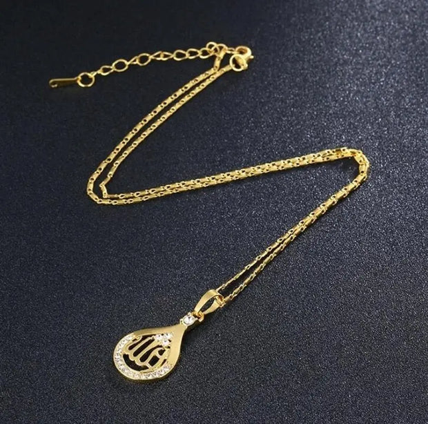Collier Allah doré Bijoux Musulmans colliers Bijoux Musulmans