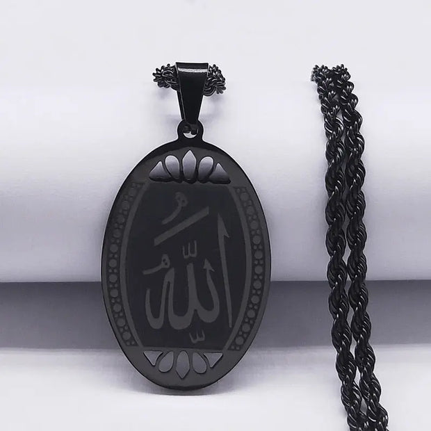 Collier Noir Allah Bijoux Musulmans colliers Bijoux Musulmans