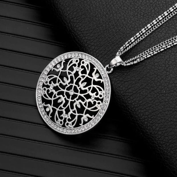 Collier fleur de vie argenté Bijoux Musulmans colliers Bijoux Musulmans