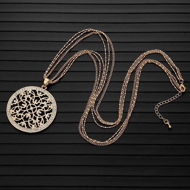 Collier fleur de vie doré Bijoux Musulmans colliers Bijoux Musulmans