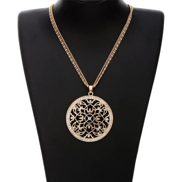 Collier fleur de vie doré Bijoux Musulmans colliers Bijoux Musulmans