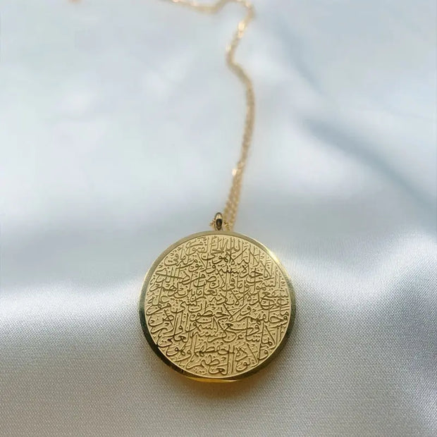 Collier médaille rond doré Bijoux Musulmans colliers Bijoux Musulmans
