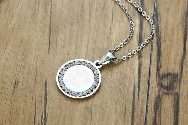 Collier rond argenté Bijoux Musulmans colliers Bijoux Musulmans